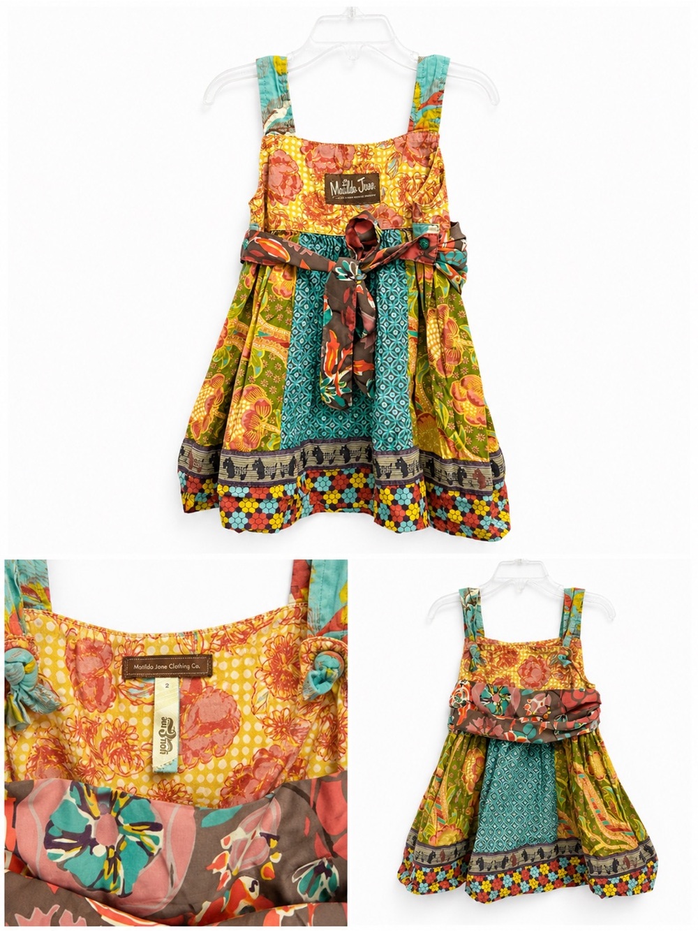 Matilda Jane Multicolor Patchwork Dress - size 2